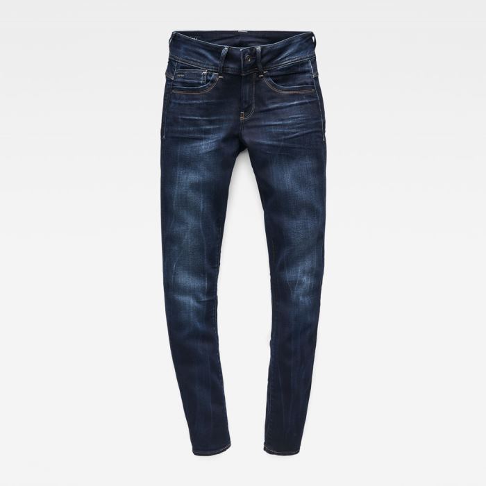 G-Star Raw Jeans - G-Star Lynn Mid Derekú Skinny Farmer Nadrág Kék Magyarország | AWRRB1N