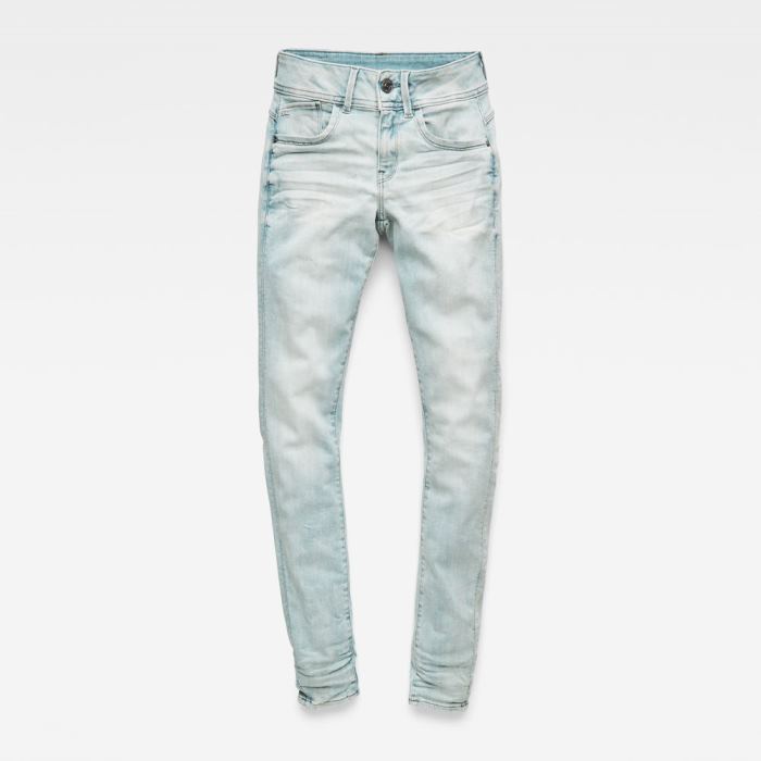 G-Star Raw Jeans - G-Star Lynn Mid Derekú Skinny Farmer Nadrág Világos Kék Magyarország | GCTWPOW