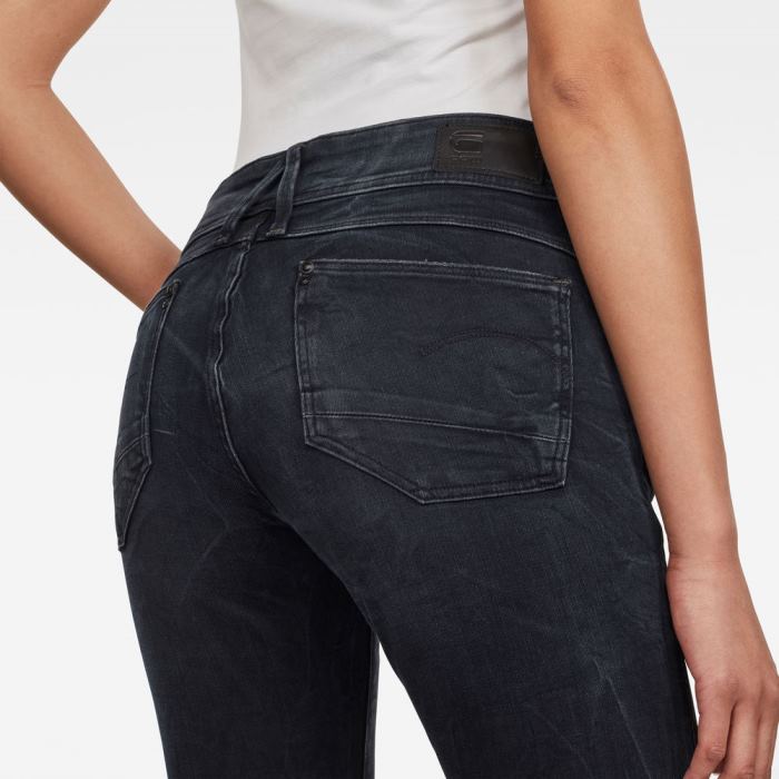 G-Star Raw Jeans - G-Star Lynn Mid Derekú Skinny Farmer Nadrág Obszidián Magyarország | KXNM8K2