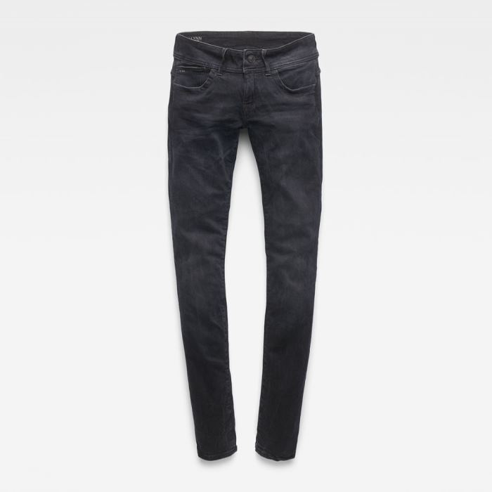 G-Star Raw Jeans - G-Star Lynn Mid Derekú Skinny Farmer Nadrág Obszidián Magyarország | KXNM8K2