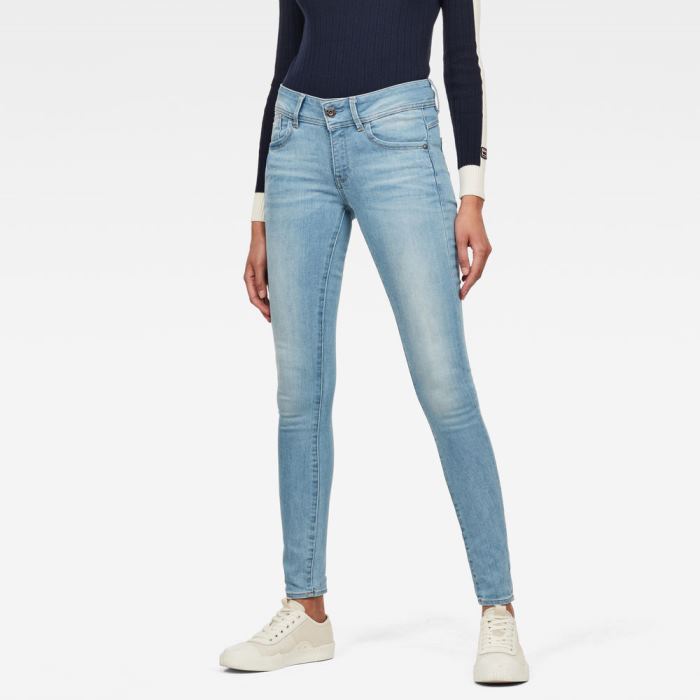 G-Star Raw Jeans - G-Star Lynn Mid Derekú Skinny Farmer Nadrág Világos Kék Magyarország | P4YPE96