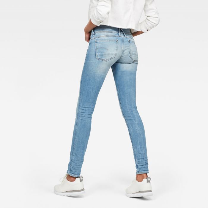 G-Star Raw Jeans - G-Star Lynn Mid Derekú Skinny Farmer Nadrág Világos Kék Magyarország | T26OQ9D