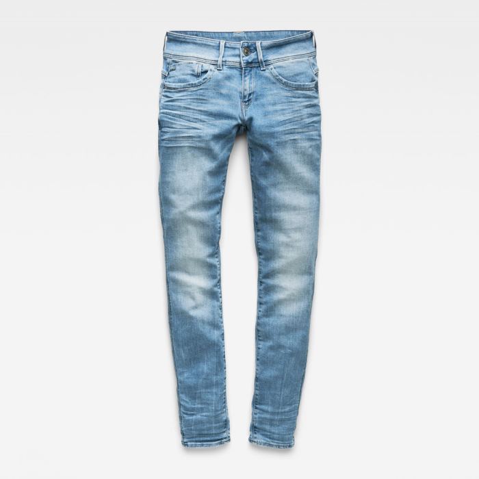 G-Star Raw Jeans - G-Star Lynn Mid Derekú Skinny Farmer Nadrág Világos Kék Magyarország | T26OQ9D