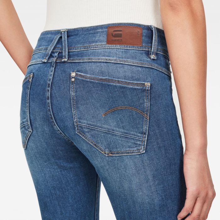 G-Star Raw Jeans - G-Star Lynn Mid Derekú Skinny Farmer Nadrág Kék Magyarország | YKVG1US