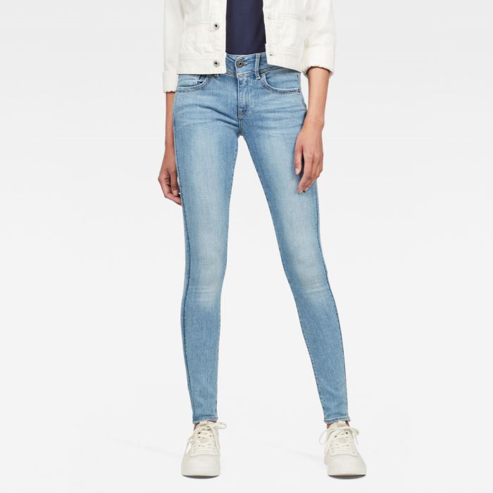 G-Star Raw Jeans - G-Star Lynn Mid Super Skinny Farmer Nadrág Kék Magyarország | L2T3U1D