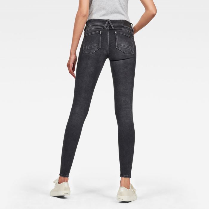 G-Star Raw Jeans - G-Star Lynn Mid Super Skinny Farmer Nadrág Szürke Magyarország | OPL7EAB