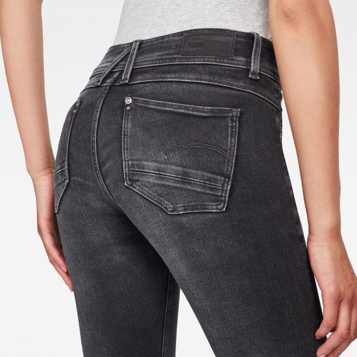 G-Star Raw Jeans - G-Star Lynn Mid Super Skinny Farmer Nadrág Szürke Magyarország | OPL7EAB