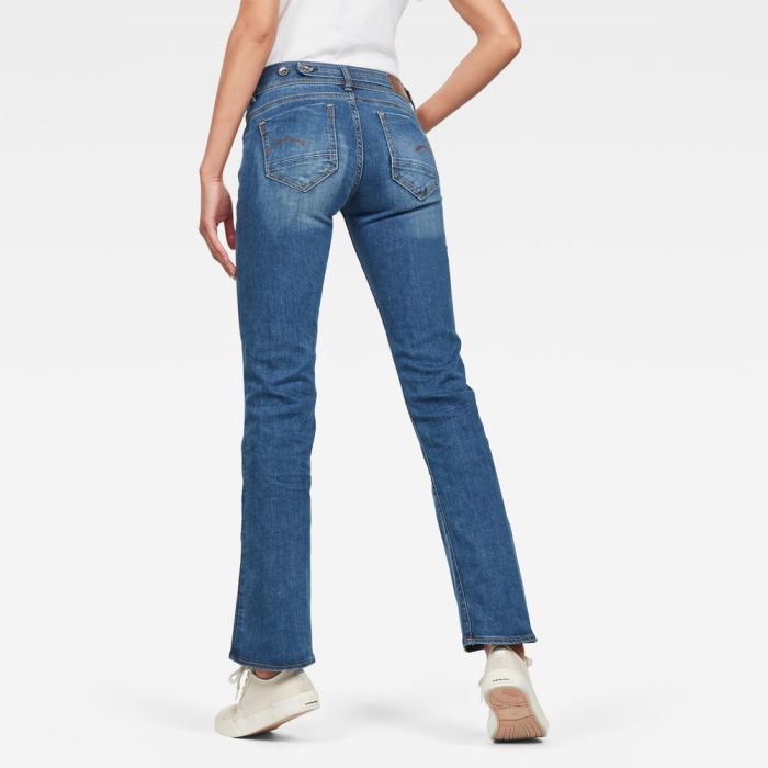 G-Star Raw Jeans - G-Star Midge Mid Bootcut Farmer Nadrág Kék Magyarország | X42KXO2