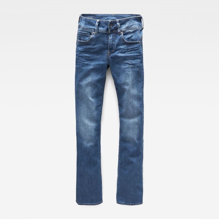 G-Star Raw Jeans - G-Star Midge Mid Bootcut Farmer Nadrág Kék Magyarország | X42KXO2