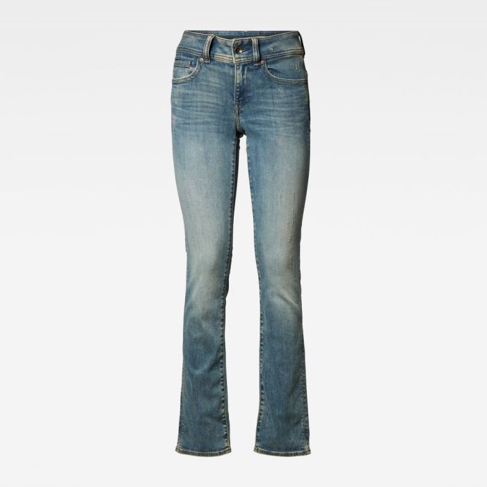 G-Star Raw Jeans - G-Star Midge Mid Straight Farmer Nadrág Világos Kék Világoskék Magyarország | IE9TEE7