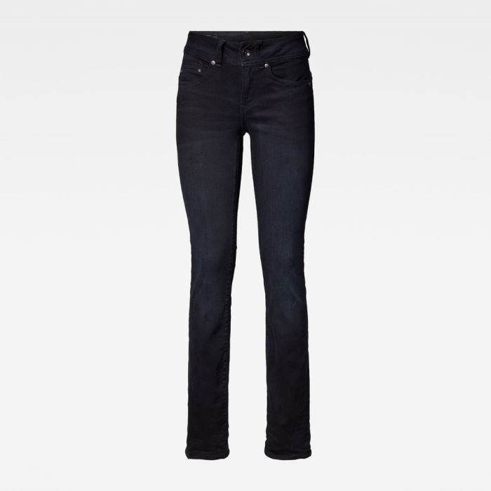 G-Star Raw Jeans - G-Star Midge Saddle Straight Farmer Nadrág Obszidián Magyarország | 3LAVZAB