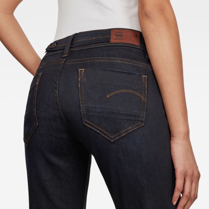 G-Star Raw Jeans - G-Star Midge Saddle Straight Farmer Nadrág Obszidián Magyarország | 9DHWYTQ