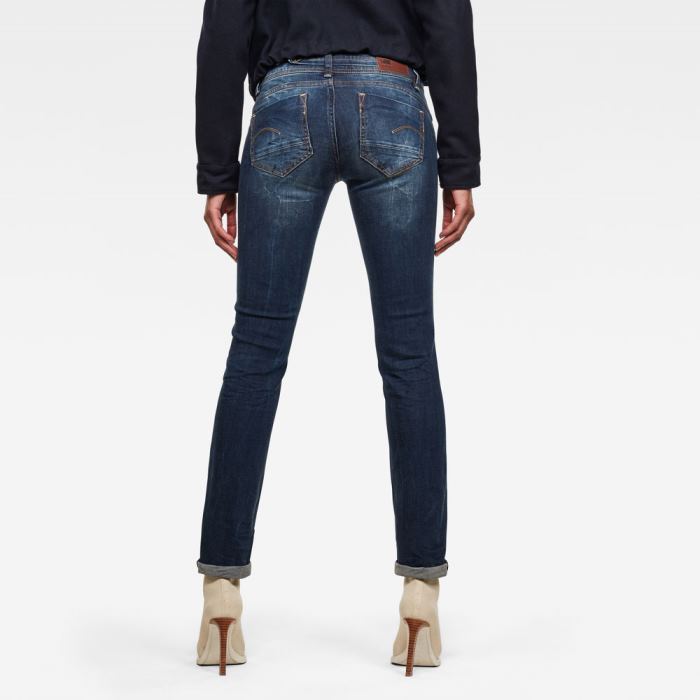 G-Star Raw Jeans - G-Star Midge Saddle Straight Farmer Nadrág Obszidián Magyarország | K1ERKOV