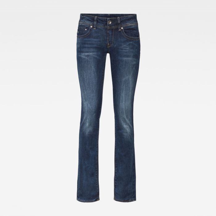 G-Star Raw Jeans - G-Star Midge Saddle Straight Farmer Nadrág Obszidián Magyarország | K1ERKOV