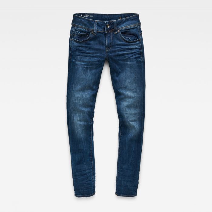 G-Star Raw Jeans - G-Star Midge Saddle Straight Farmer Nadrág Égszínkék Magyarország | L6U0RQ4