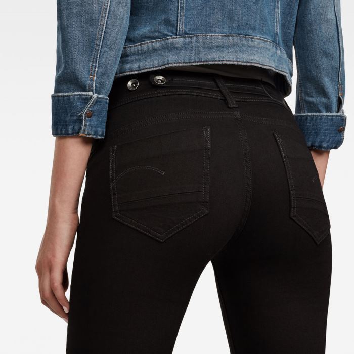 G-Star Raw Jeans - G-Star Midge Saddle Straight Farmer Nadrág Sötétkék Magyarország | VZ6TGFS