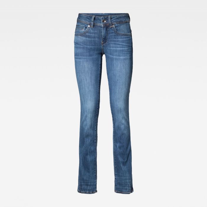 G-Star Raw Jeans - G-Star Midge Saddle Straight Farmer Nadrág Sötétkék Magyarország | XSPKMRH