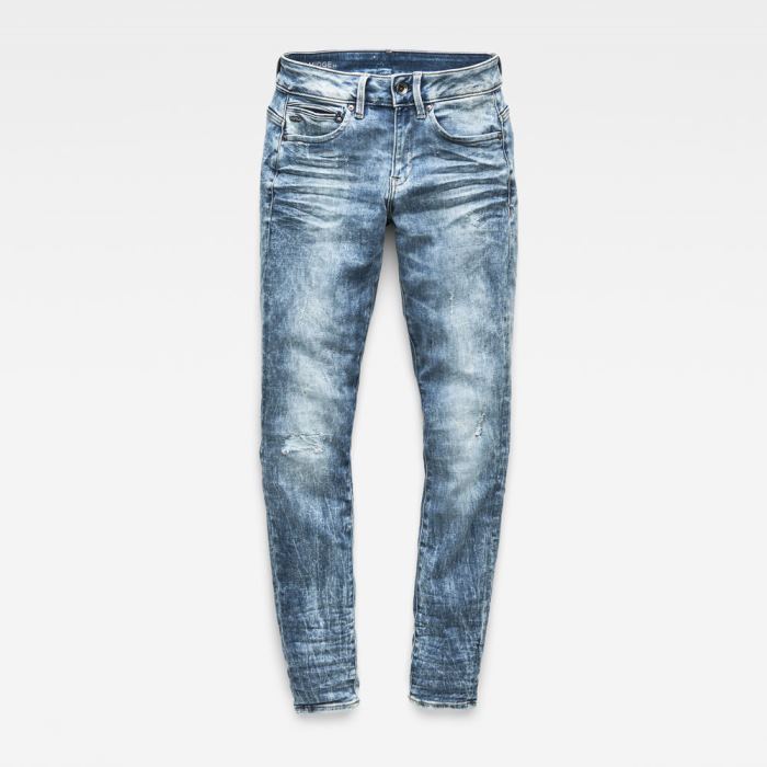 G-Star Raw Jeans - G-Star Midge Zip Mid Derekú Skinny Color Farmer Nadrág Világos Kék Világoskék Magyarország | 7TJ0EOK