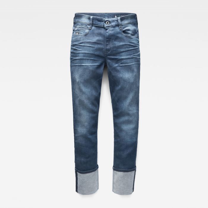 G-Star Raw Jeans - G-Star Noxer High Straight Farmer Nadrág Kék Magyarország | 17X9QDJ