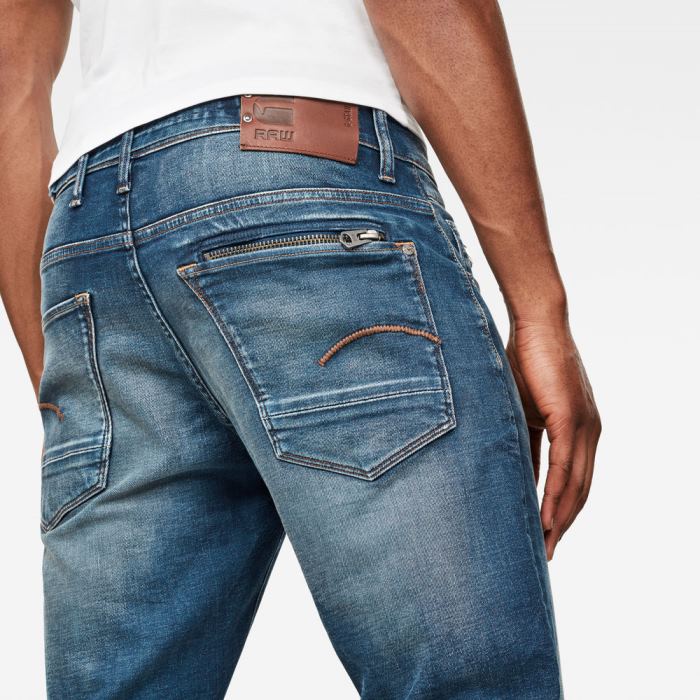 G-Star Raw Jeans - G-Star Radar Zip Straight Tapered Farmer Nadrág Kék Magyarország | L9FJK4Q