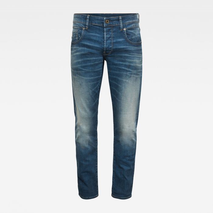 G-Star Raw Jeans - G-Star Radar Zip Straight Tapered Farmer Nadrág Kék Magyarország | L9FJK4Q