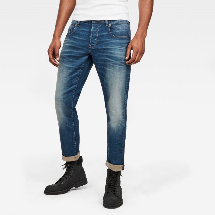 G-Star Raw Jeans - G-Star Radar Zip Straight Tapered Farmer Nadrág Kék Magyarország | L9FJK4Q