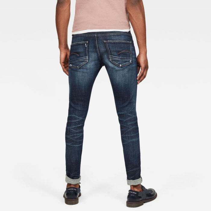 G-Star Raw Jeans - G-Star Revend Skinny Farmer Nadrág Kék Magyarország | 051RAAZ