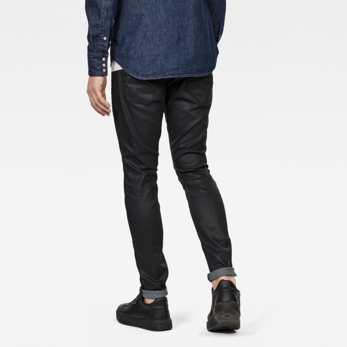 G-Star Raw Jeans - G-Star Revend Skinny Farmer Nadrág Obszidián Magyarország | 213XNVK