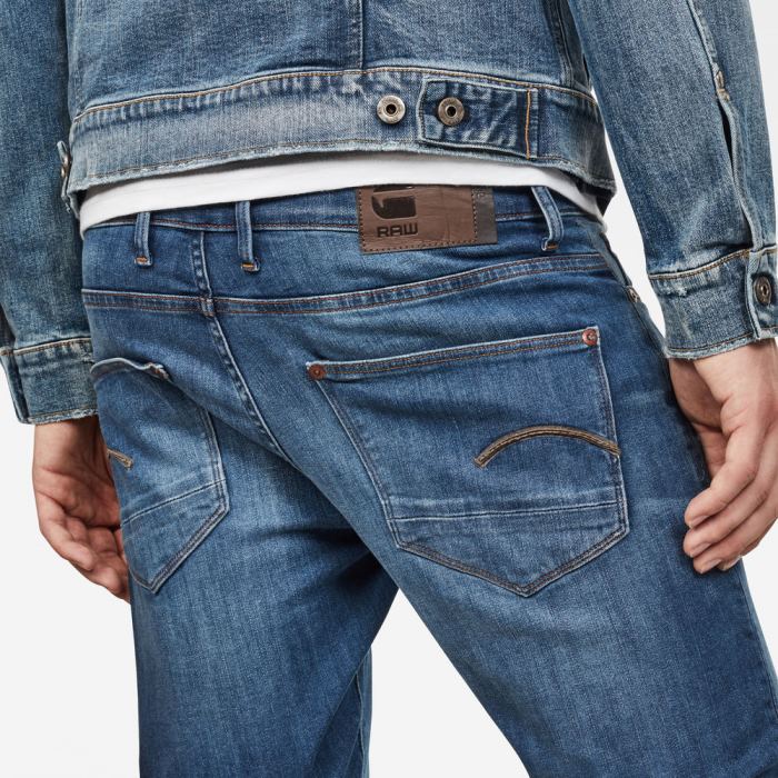 G-Star Raw Jeans - G-Star Revend Skinny Farmer Nadrág Sötétkék Magyarország | 53RP8LO