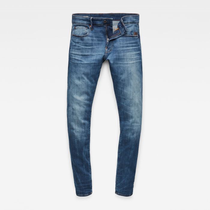 G-Star Raw Jeans - G-Star Revend Skinny Farmer Nadrág Sötétkék Magyarország | 53RP8LO