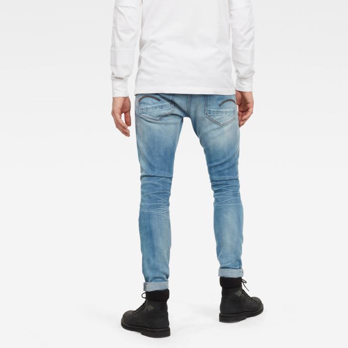 G-Star Raw Jeans - G-Star Revend Skinny Farmer Nadrág Kék Magyarország | 6I5CXUY