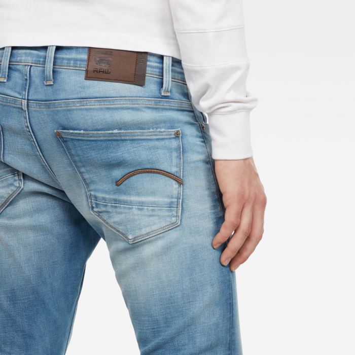 G-Star Raw Jeans - G-Star Revend Skinny Farmer Nadrág Kék Magyarország | 6I5CXUY