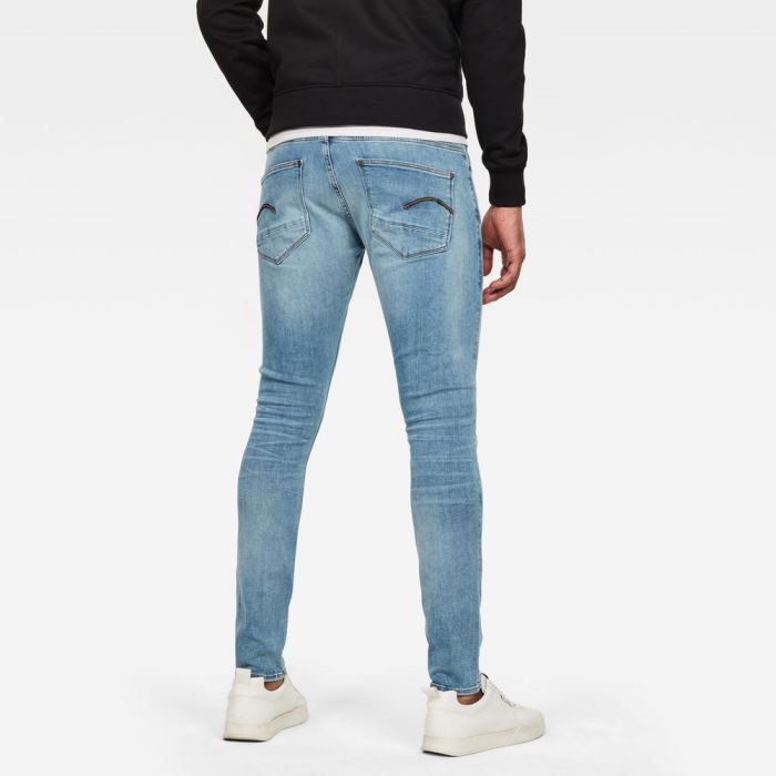 G-Star Raw Jeans - G-Star Revend Skinny Farmer Nadrág Világos Sötétkék Magyarország | ZPK656E