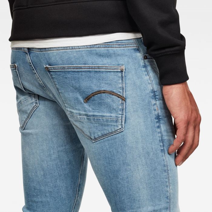 G-Star Raw Jeans - G-Star Revend Skinny Farmer Nadrág Világos Sötétkék Magyarország | ZPK656E