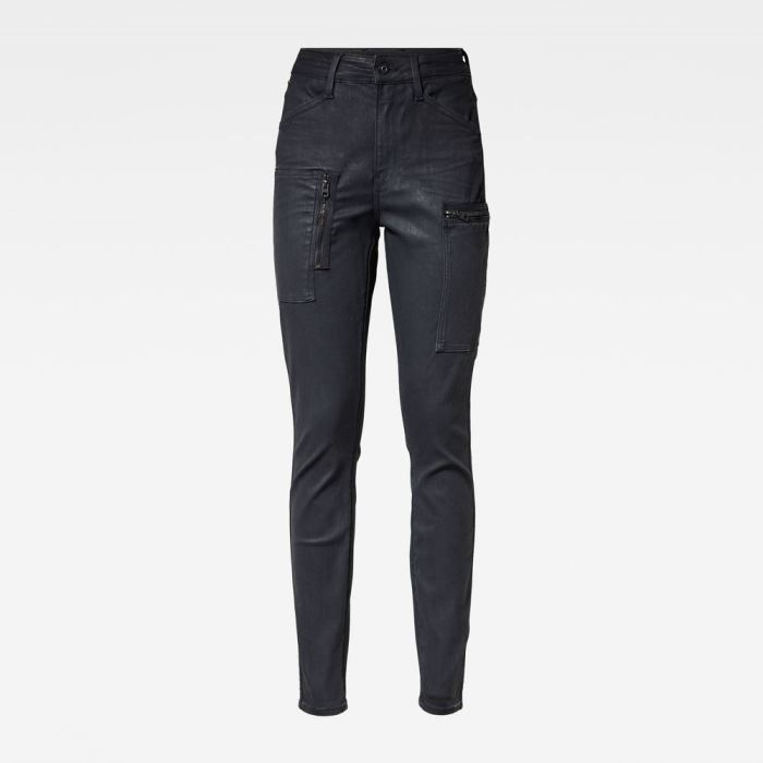 G-Star Raw Jeans - G-Star Shape Powel High Super Skinny Farmer Nadrág Fekete Magyarország | H46VXE1