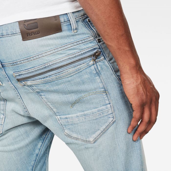 G-Star Raw Jeans - G-Star Tobog 3d Relaxed Tapered Farmer Nadrág Kék Világoskék Magyarország | EB01HQA