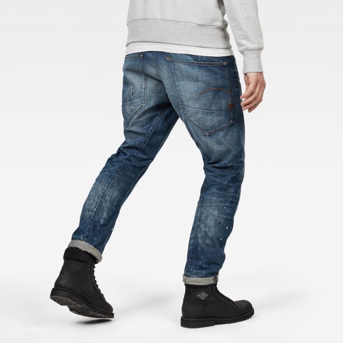 G-Star Raw Jeans - G-Star Típusok C 3d Straight Tapered Farmer Nadrág Kék Fehér Magyarország | 5R75NDX