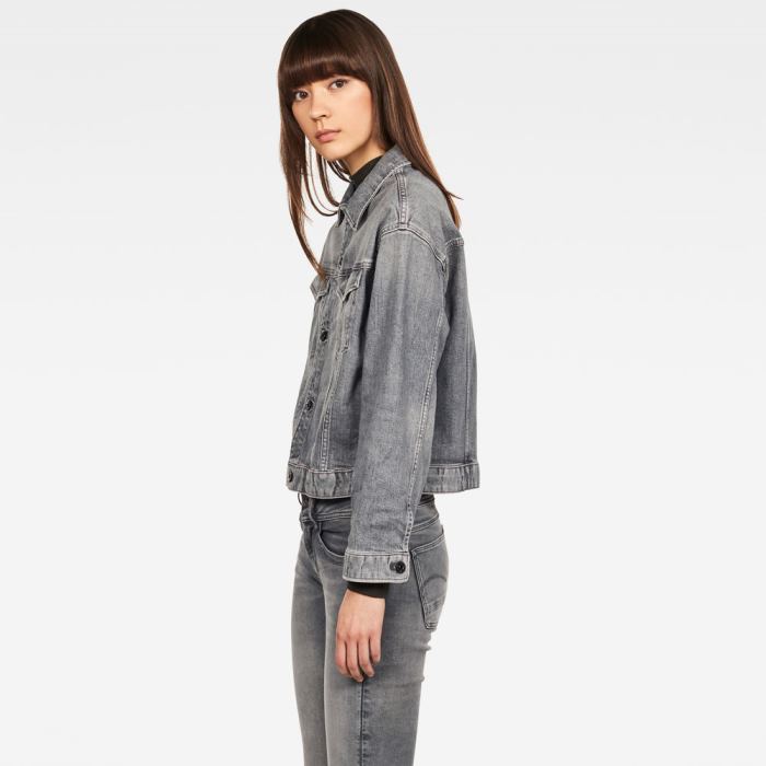 Női G-Star 3301 Boyfriend Denim Jacket Szürke Magyarország | FLFRKMI