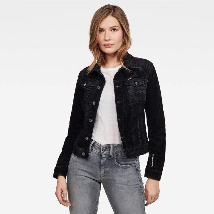 Női G-Star Arc Slim Denim Jacket Fekete Magyarország | PHGBR4D