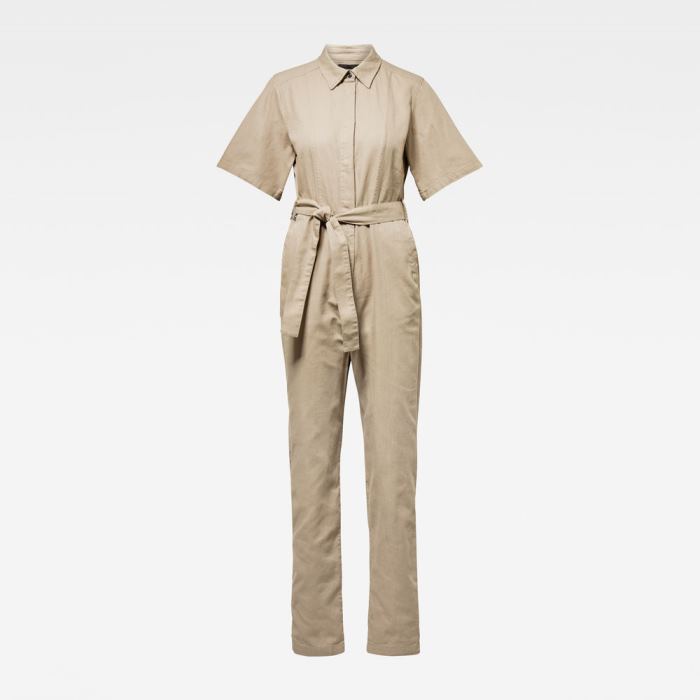 Női G-Star Bristum Deconstructed Jumpsuits Sötétbézs Magyarország | D12488F