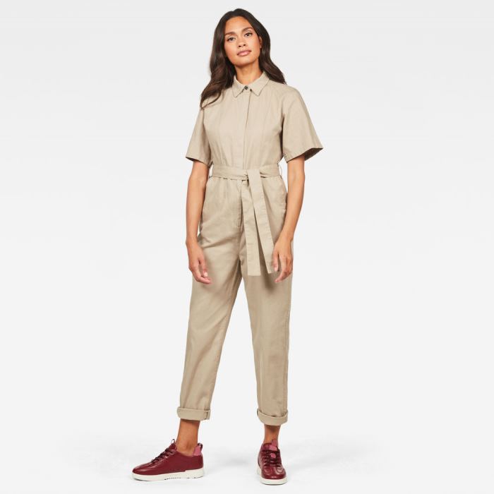 Női G-Star Bristum Deconstructed Jumpsuits Sötétbézs Magyarország | D12488F