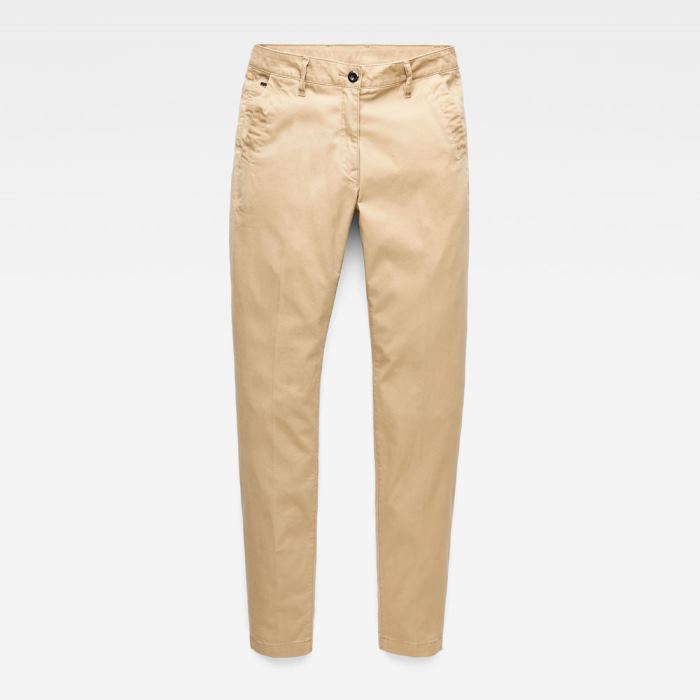 Női G-Star Bronson Mid Derekú Skinny Chinos Khaki Magyarország | LFE1N45