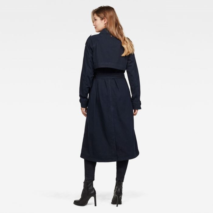 Női G-Star Denim Loose Trench Coats Kabát Kék Magyarország | K1MTKAE