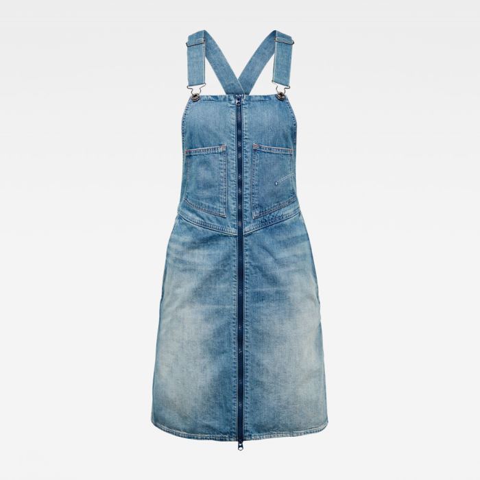 Női G-Star Lintell Denim Overall Ruha Kék Fehér Magyarország | YQ0GK6Y