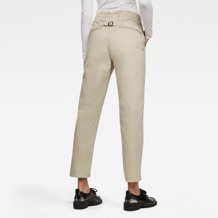 Női G-Star Page Mid Boyfriend Ankle Chinos Bézs Magyarország | C0AG91R