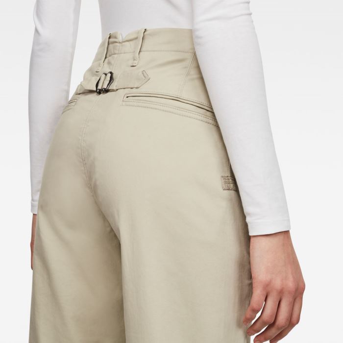 Női G-Star Page Mid Boyfriend Ankle Chinos Bézs Magyarország | C0AG91R