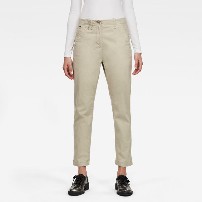 Női G-Star Page Mid Boyfriend Ankle Chinos Bézs Magyarország | C0AG91R