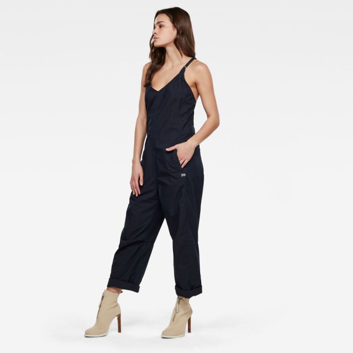 Női G-Star Utility Pántos Loose Jumpsuits Sötétkék Magyarország | 32HOIX1