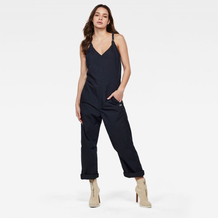 Női G-Star Utility Pántos Loose Jumpsuits Sötétkék Magyarország | 32HOIX1