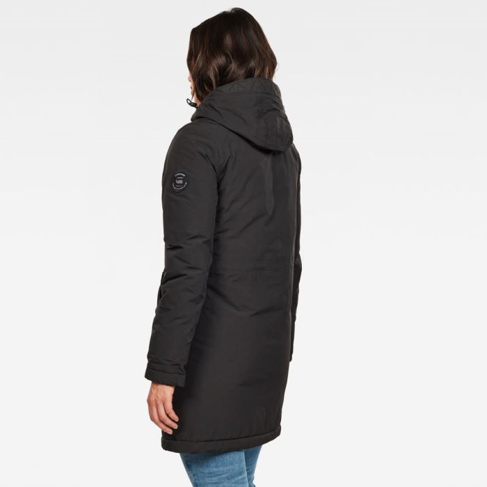 Női G-Star Vodan Padded Slim Parka Parka Dzsekik Sötétfekete Magyarország | CU8L6VW